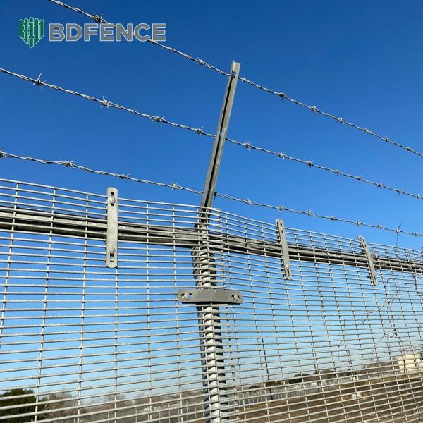 Galvanizado Clearvu Alta Segurança 358 vedação anti-escalada plástico revestido de metal cadeia malha clara vista Clear Vu vedação sem escalada