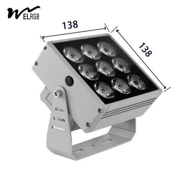 Luz de trabajo exterior de proyección remota Iluminación de lavado de paredes exterior