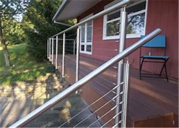 Modern Balcony Stainless Steel Cable Deck Railing System High Pressure Double Crank