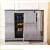 Armário espelhado 100cm da sapata do MDF Diamond Cut da melamina