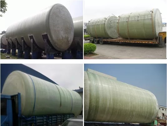 Food Brewing Industrial Frp Chemical Storage Tank Green OEM 5000 Gallon