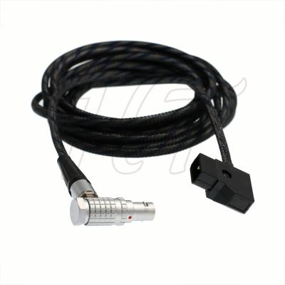 Braided RED Epic Scarlet Camera Cable D-Tap Power Cable to Right Angle Lemo 6 Pin