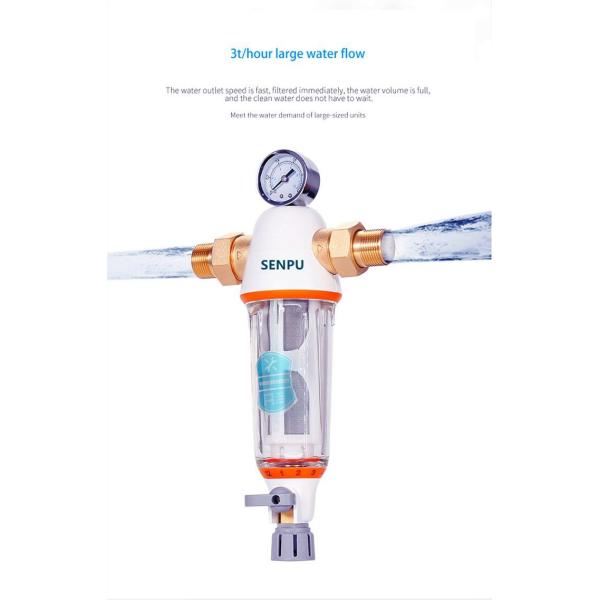 SS316L Household Water Purifier Washable Flushable Sediment Water Filter 40 Microns