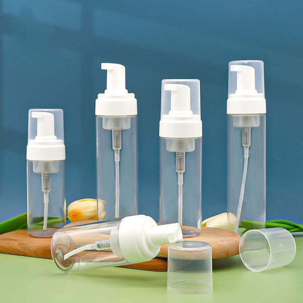 Matt Foam 100ml Cosmetic Bottle Gold Cap Luxury Skincare Pump Bottle