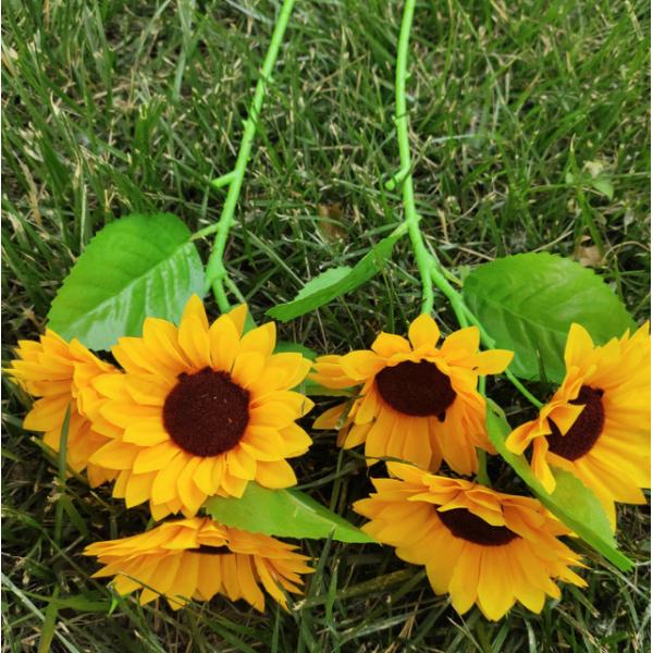 Girasol de plástico decorativo Girasol de decoración artificial