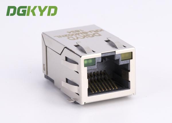O metal protegeu o conector SMT CAT5 Rj45 Jack magnético do PWB RJ45, diodo emissor de luz de G/Y