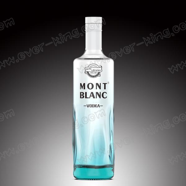 Бутылка стекла 700ml водки ликера стеклянной пробочки голубая