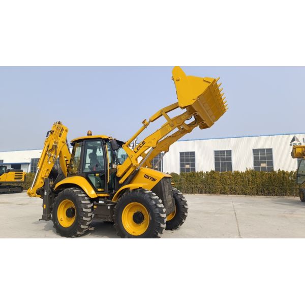 SDLG Lingong B877f Backhoe Wheel Loader With 1m³ Loading Bucket 0.18m³ Digging Bucket