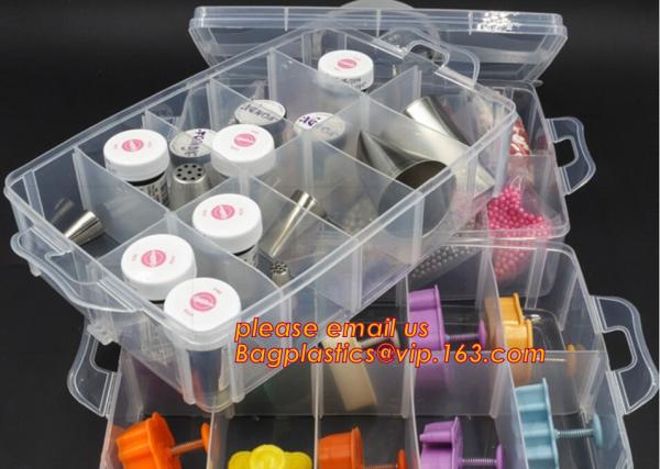 Plastic Storage Box With 15 Removable Compartments Tool Containers, plastic divided storage box for candy and nuts