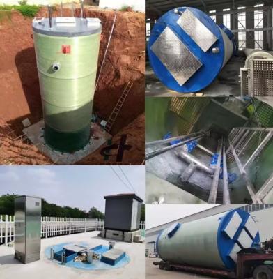 High Quality FRP Sewage Pumping Station GRP Fiberglass Integrated Prefabricated Pumping Station wastewater treatment