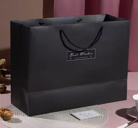 Custom Luxury Brown Kraft Paper Bags for Jewelry Shops