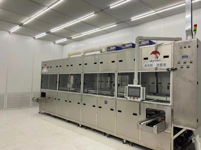 PLC Control Automated Ultrasonic Cleaner LED Display With Robotic Arm