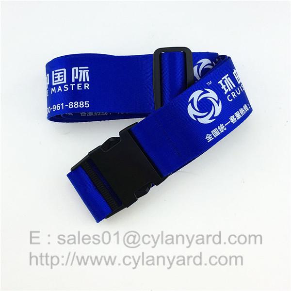 Polyester Luggage Belt straps, Suitcase Belt With Plastic Buckle And Adjustable Clips