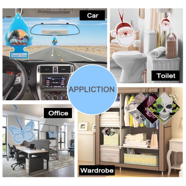 Natural Hanging Paper Air Freshener For Promotion Gifts