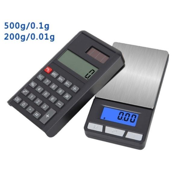 Balance de poids électronique pour bijoux, balance de poche numérique 500g/0,1g avec calculatrice et plateau, taille 5*76,2mm
