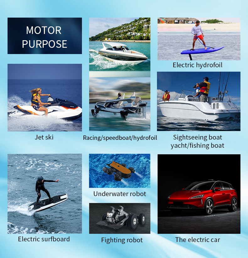 Hobbysky IP68 65162 Waterproof Motor 100KV Brushless Hall Sensored Inrunner Engine 6000w for RC Boat Electric Surfboard
