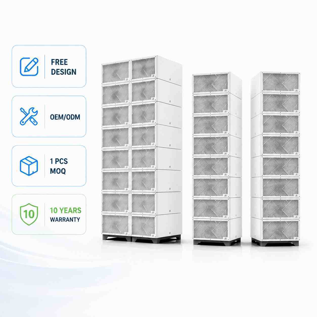 Stackable Industrial ESS 768V 314Ah 241kWh 15-PACK 8000 Cycles AI Smart BMS Energy Storage System