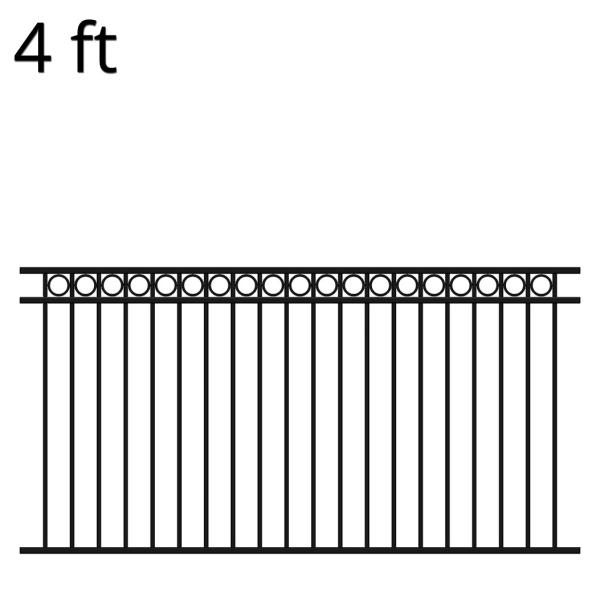 Zinc Spearhead Top Iron Wrought Fence 4ft 5ft 6ft 8ft 1.2mm-2.5mm