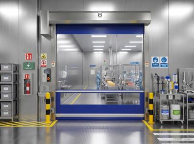 High-Speed Roll-Up Door with 0.8mm Reinforced PVC Curtain and 0.6-2.5m/s