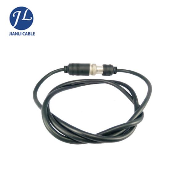 Ip67 Rear View Camera Aviation Cable 3 Pin M16 Male To Female Cable In Black