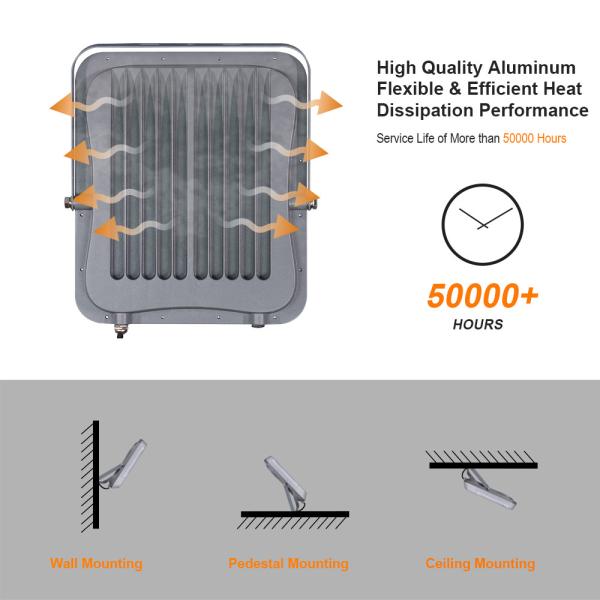 P65 Waterproof Outdoor 50w 100w Reflector Led Focos 200w 300w 400w 500w Solar Led Flood Light