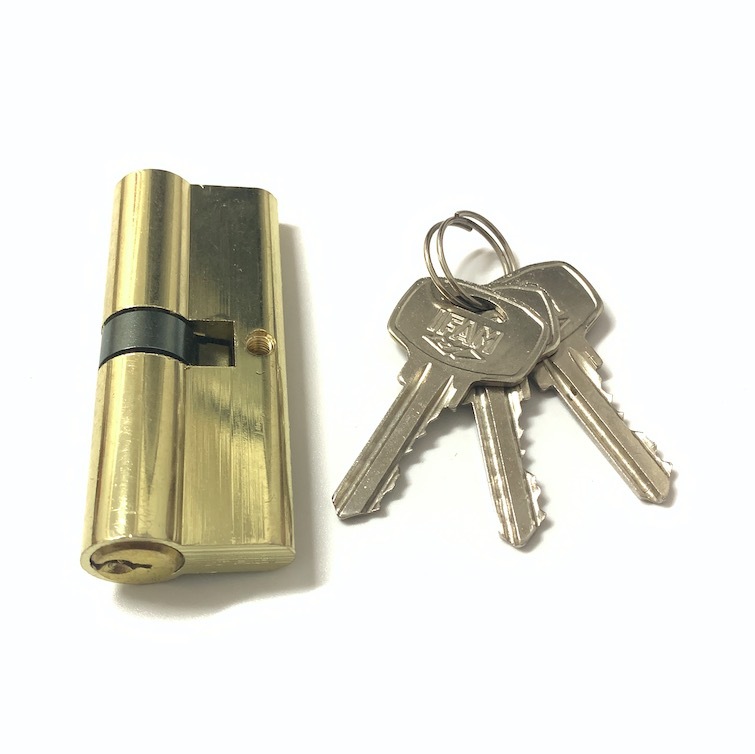 Double Open Zinc Brass Cylinder Customized 80mm Cylinder Lock