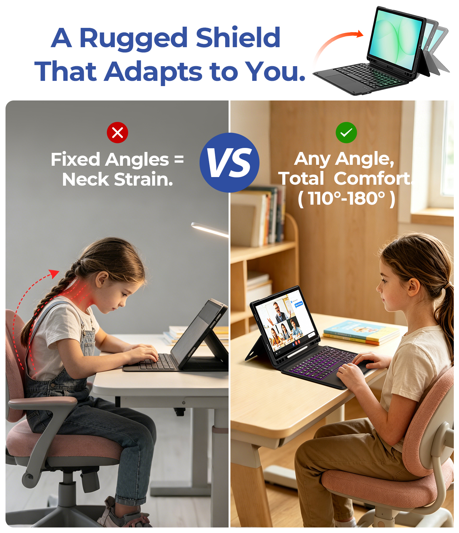 Keyboard Case for Samsung Tab A9+/A11+ 11