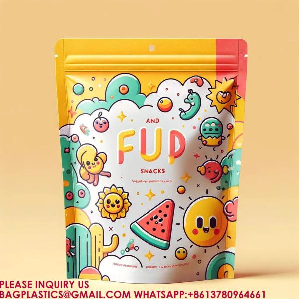 Resealable Food Packaging Stand Up Pouches Dried Fruit Snacks Zip Bags Self-Sealing Bags