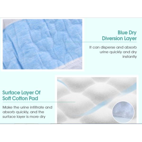 Anti Leak Cotton Adult Disposable Diapers With PE Film Backsheet