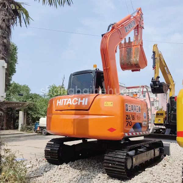 Использованная экскаваторная машина Япония Оригинальная краска EPA Двигатель использовался экскаватор использовался кавальщик Hitachi ZX70 для продажи