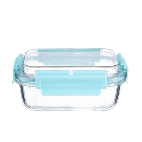 Contenedor de vidrio de borosilicato para alimentos 1050 ml con tapa de cerradura rápida