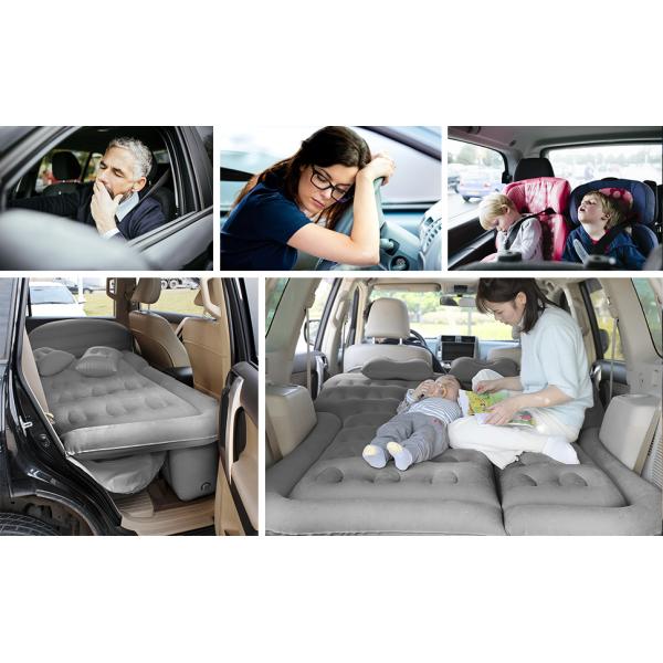 SUV Mattress Camping Bed Cushion Pillow - Inflatable Thickened Car Air Bed with Pump Portable Sleeping Pad Mattr