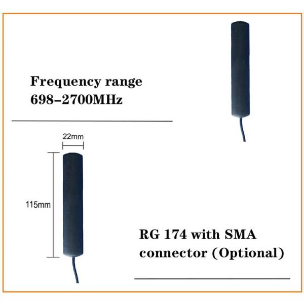 соединитель ракеты -носителя воздушный SMA сигнала антенны 7dbi 2300mhz 2g 3g 4G 5G LTE