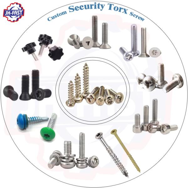 ISO9001 2015 Certified 8mm M2.4mm Torx Shoulder Security Screw for Anti-Theft Protection