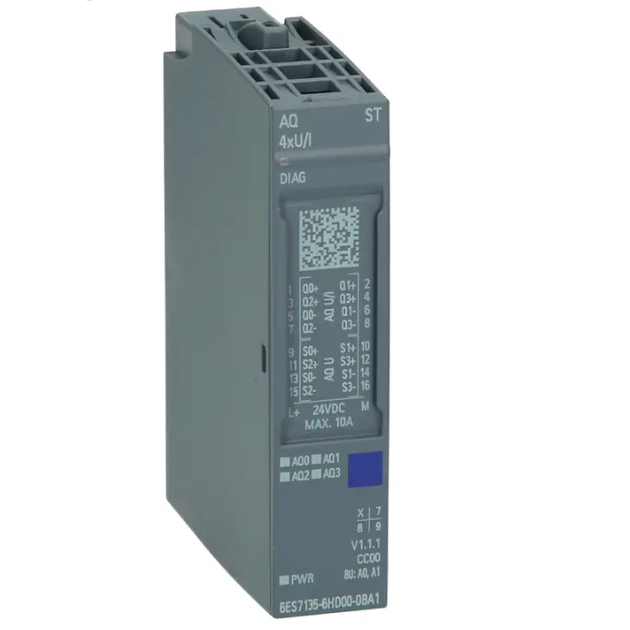 Siemens 6ES7135-6HD00-0BA1 SIMATIC ET 200SP Analog Output Module AQ 4xU/I ST
