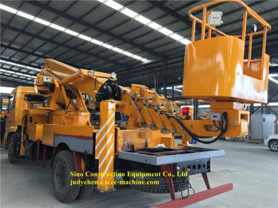 Yellow Special Purpose Truck 16m Telescopic Boom Aerial Work Truck