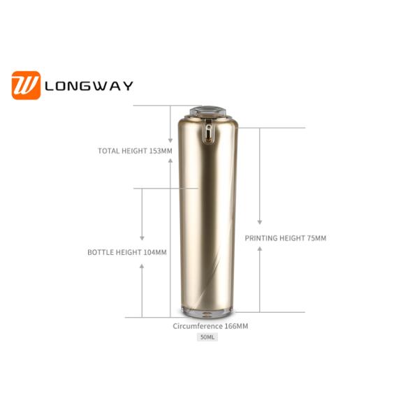 50ml/100ml Acrylic Plastic Type cosmetic packaging set Gold Color for Personal Care
