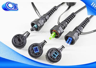 Outdoor Waterproof Cable Connector ODVA - LC UPC / SC APC Optical Fiber Parts