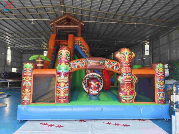 Inflatble Exotic Bouncy House With Internal Slide Combo Jumping Castle