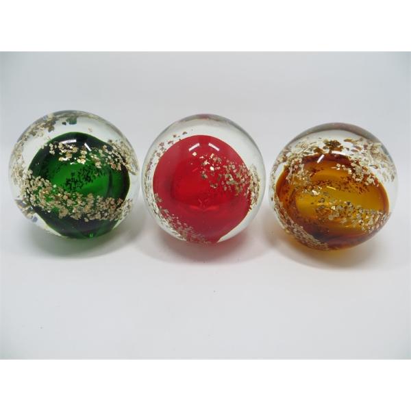 Glass paperweight, glass ball, glass round ball
