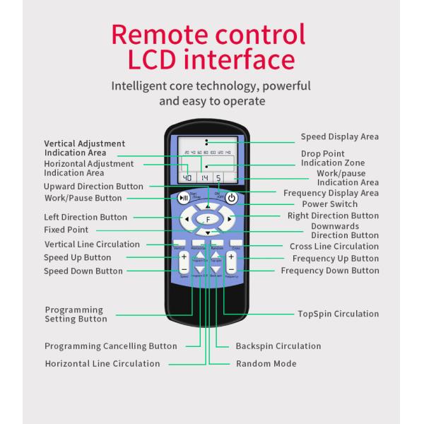 Красная черная емкость шариков ПК поддержки 160 машины стрельбы теннисного мяча цвета для тренировки практики
