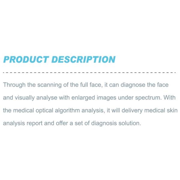 3D Skin Analyzer Beauty Apparatus With 10 Skin Analysis Items
