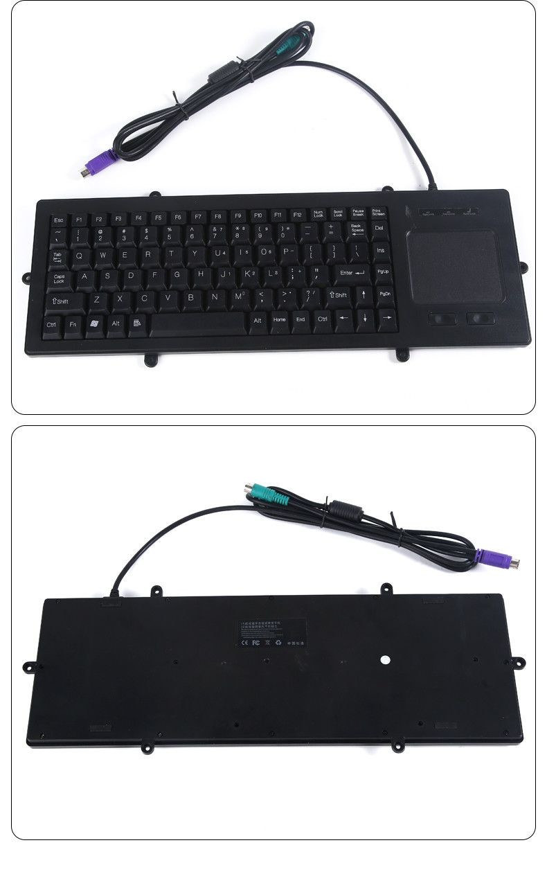 Водоустойчивая клавиатура USB PS/2 Panelmount промышленная пластиковая с мышью сенсорной панели