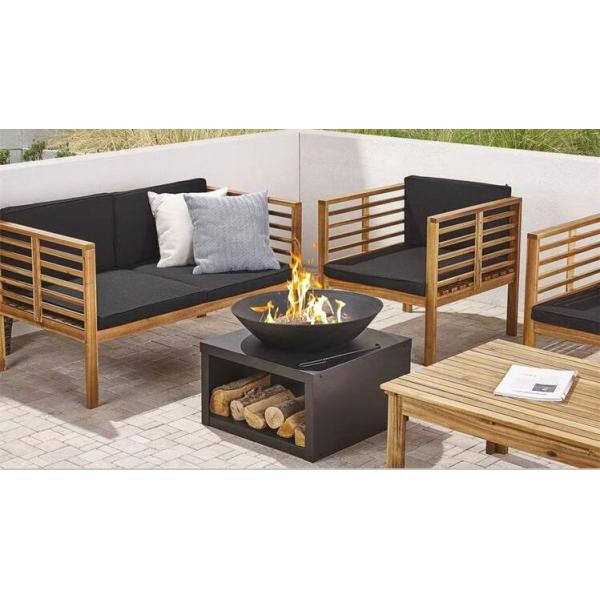 Древесина черного хранения журнала швырка подогревателя сада стальная горя на открытом воздухе яму огня