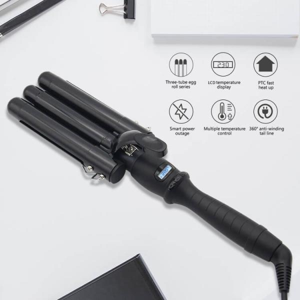 Hotel Travel 32mm Spiral Curling Wand Curling Tongs For Short Hair