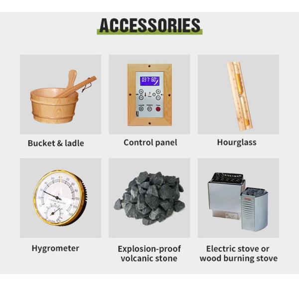 Hemlock Wood One Person Sauna Steam Room Traditional