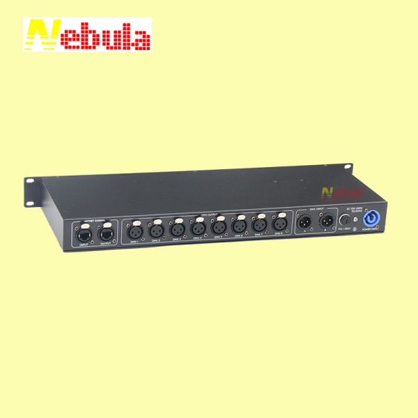 Nebula 8 Way Output DMX Splitter Controller 8-way Channel Isolated Artnet Signal Amplifier Spliter DMX Splitter