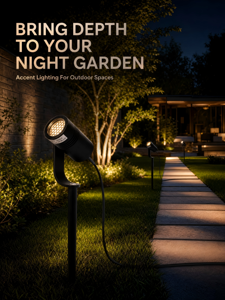 Low Voltage Outdoor LED Spike Light Waterproof Landscape Aluminum DC12-24V For Path Walkways