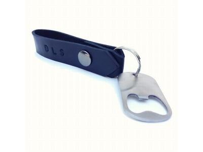 Innovative Stainless Steel Dog Tag Leather Strap Bottle Opener,Cool stamped stainless steel blank dog tag real leather