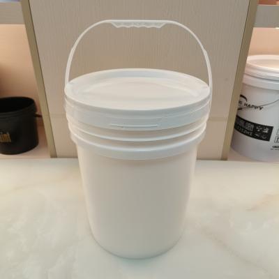 Food Grade 5 Gallon Plastic White Buckets With Lids Stackable Recyclable
